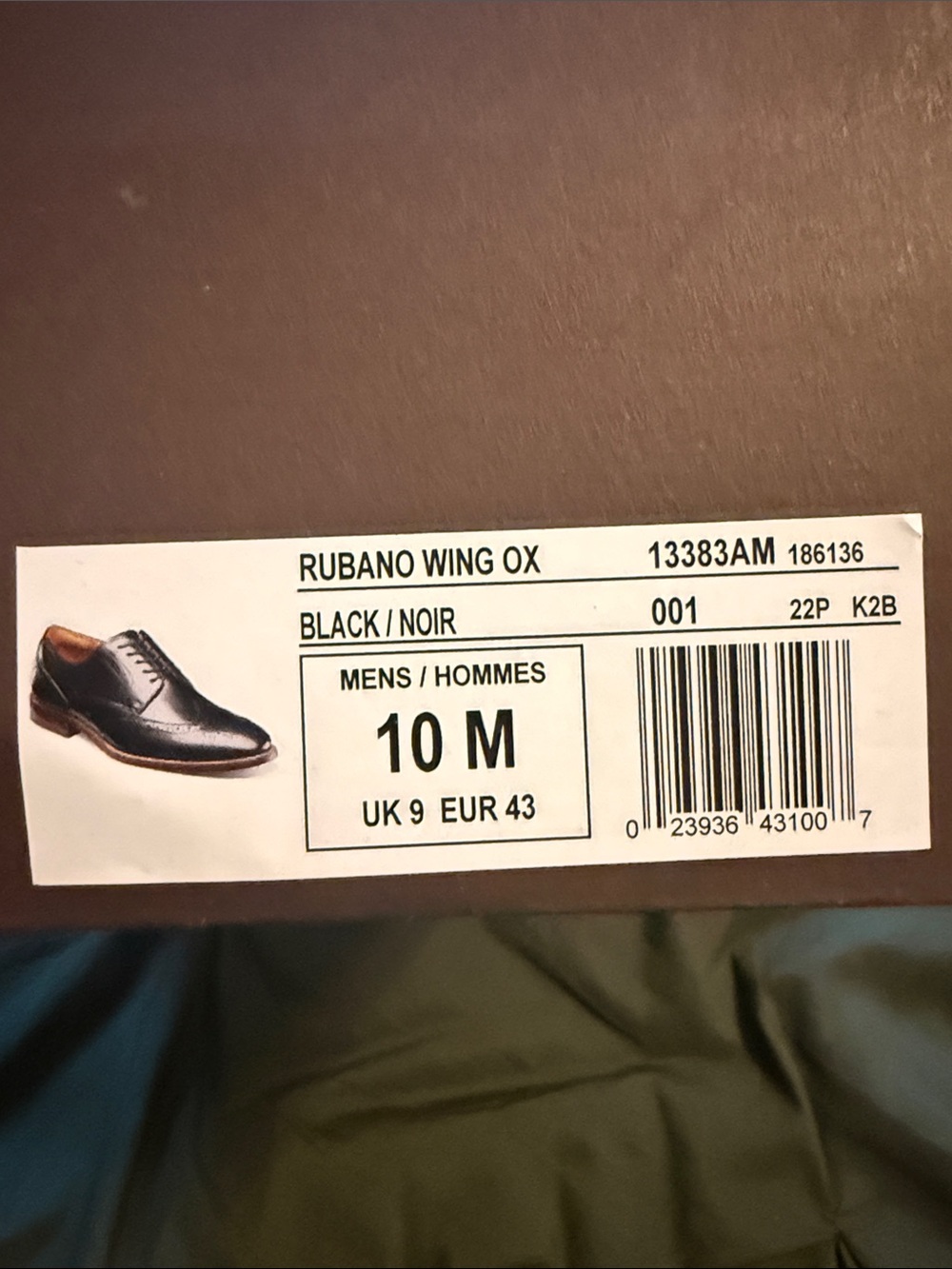 Florsheim Rubano Wing Ox Black Leather Men's Dress Oxfords
